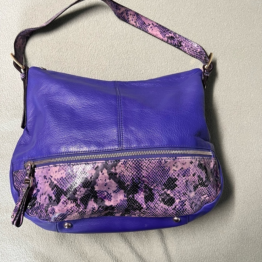 Purple leather